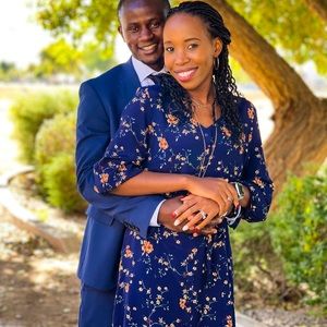 Lovely button down blue flowery dress from Neesees Dresses Boutique